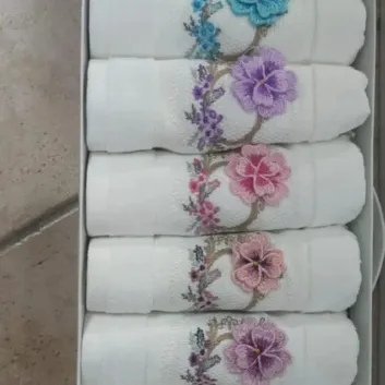 Exporanto Mutfak Havlusu Kadife Kutulu Desenli 30X50 cm 6 Adet Pamuk 5 görsel 1