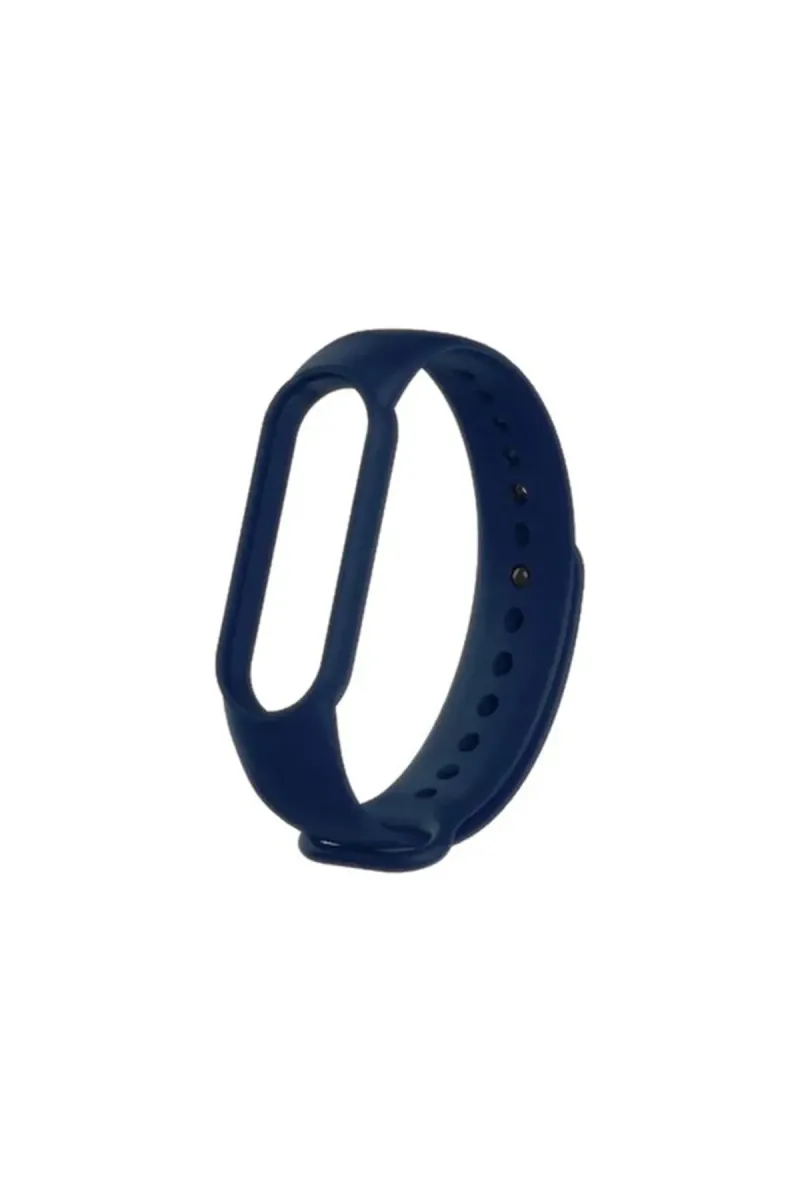 Markacase Amazfit Band 5-6 İçin Silikon Kordon Lacivert görsel 2