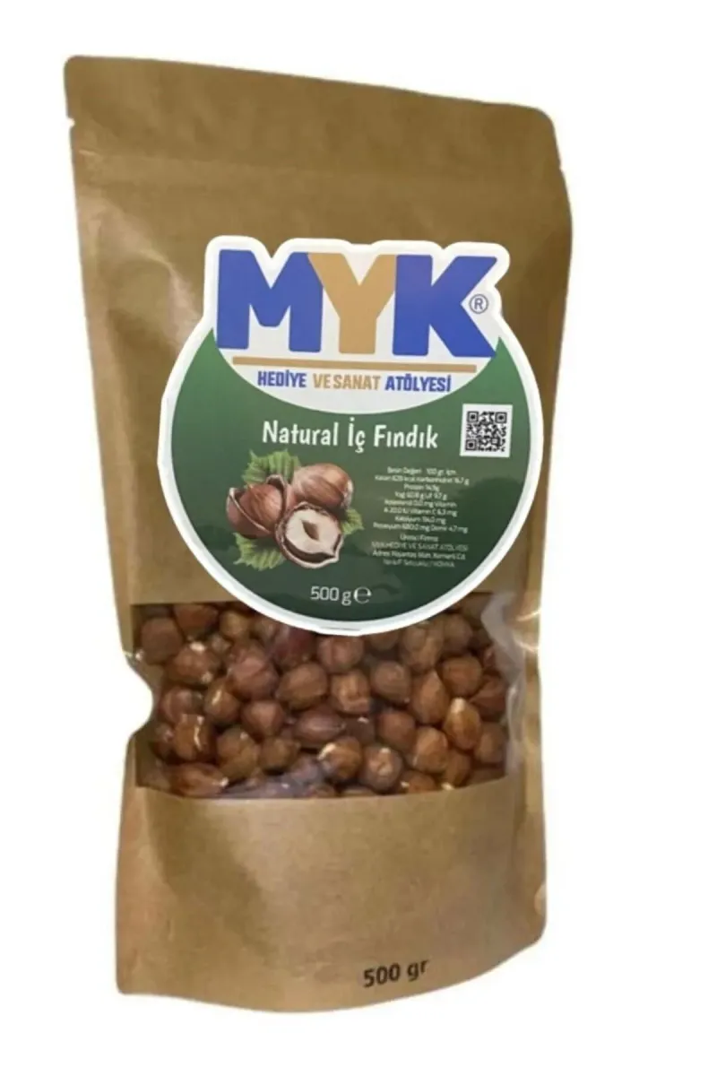 MYK HEDİYE VE SANAT ATÖLYESİ Doğanın İncisi: Taze Kavrulmamış Giresun Fındığı 500 gr görsel 3