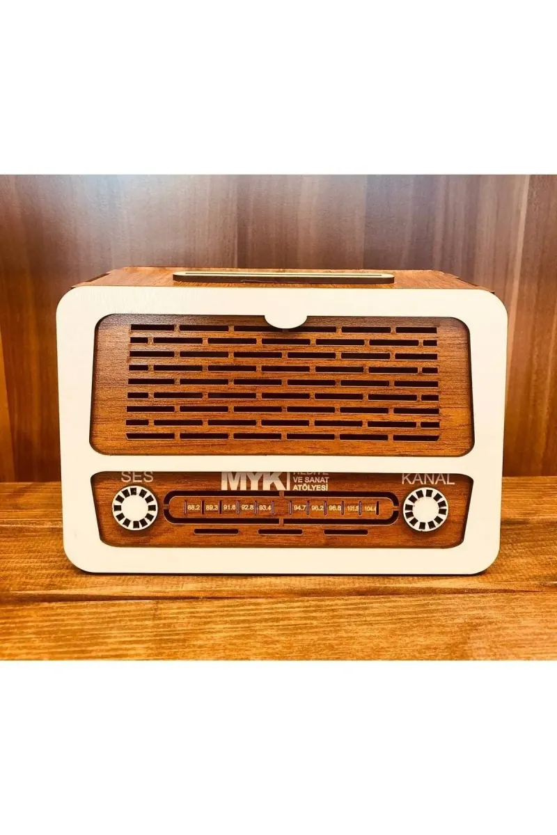 MYK HEDİYE VE SANAT ATÖLYESİ Nostalji Radyo Kumbara Büyük Boy Xxl görsel 5