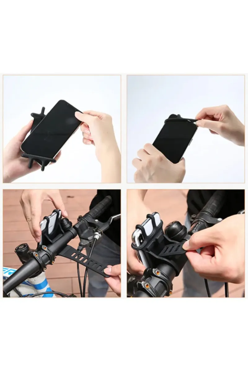 MYK HEDİYE VE SANAT ATÖLYESİ Floveme Universal Bisiklet Motosiklet Için Silikon Telefon Tutucu görsel 3
