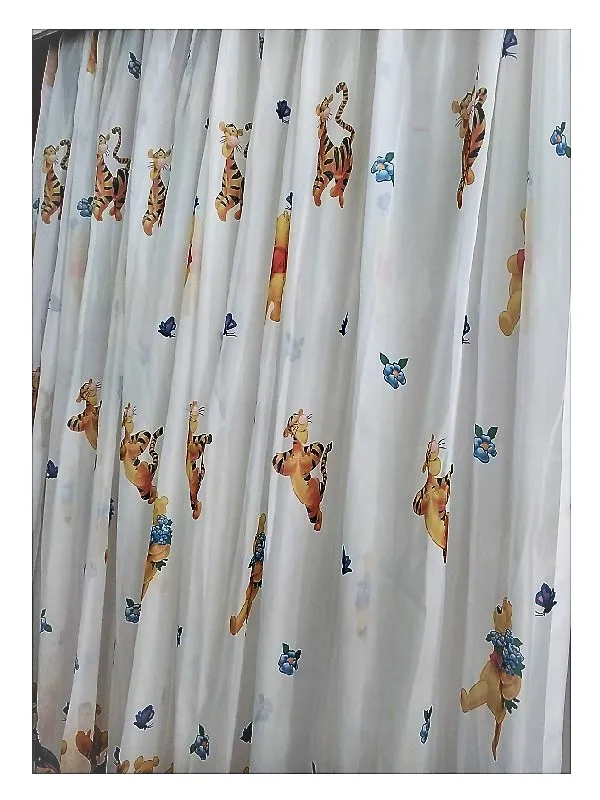 TAÇ LİSANSLI ÇİZGİ KAHRAMAN WINNIE THE POOH TÜL PERDE- EN:195 cm BOY: 200 cm -1/2 (SEYREK) PİLE görsel 2