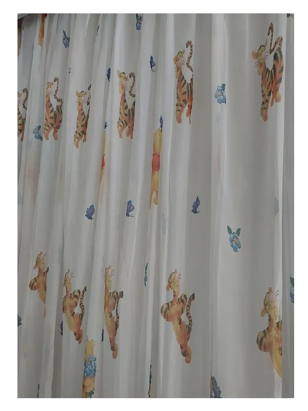 TAÇ LİSANSLI ÇİZGİ KAHRAMAN WINNIE THE POOH TÜL PERDE- EN:195 cm BOY: 200 cm -1/2 (SEYREK) PİLE görsel 3