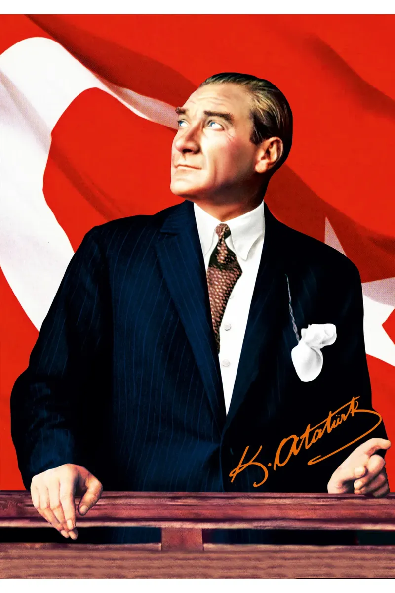 BALERA Atatürk 02 Cam Tablo-Atatürk Tablosu görsel 2