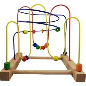 Huggy Mommy Hobi Eğitim Dünyası Eğitici Ahşap Helezon Koordinasyon Oyuncağı 2-3-4 Yaş Eğitici Oyuncak Büyük Boy görsel 1