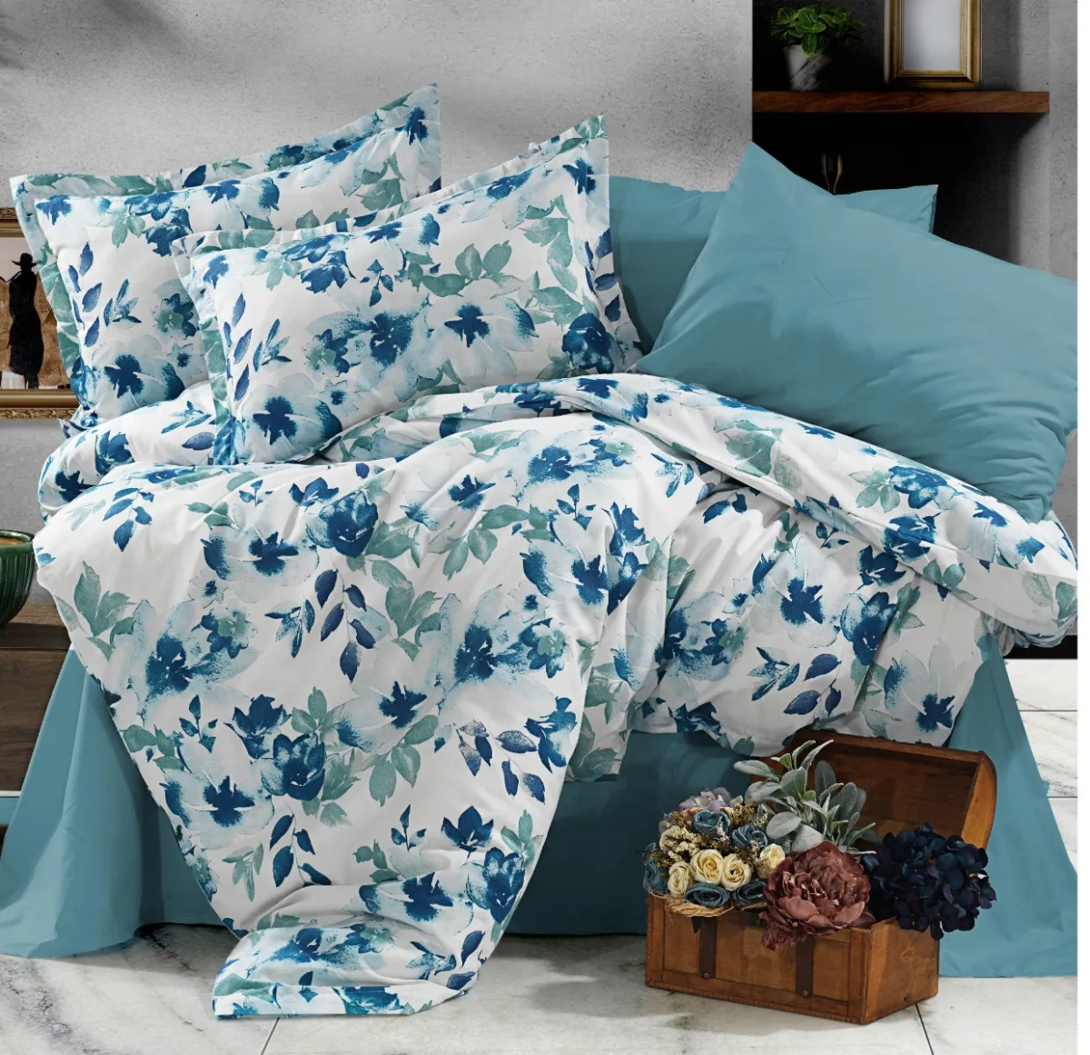 Elif Tedarik %100 Cotton Çift Kişilik Nevresim Takımı görsel 2