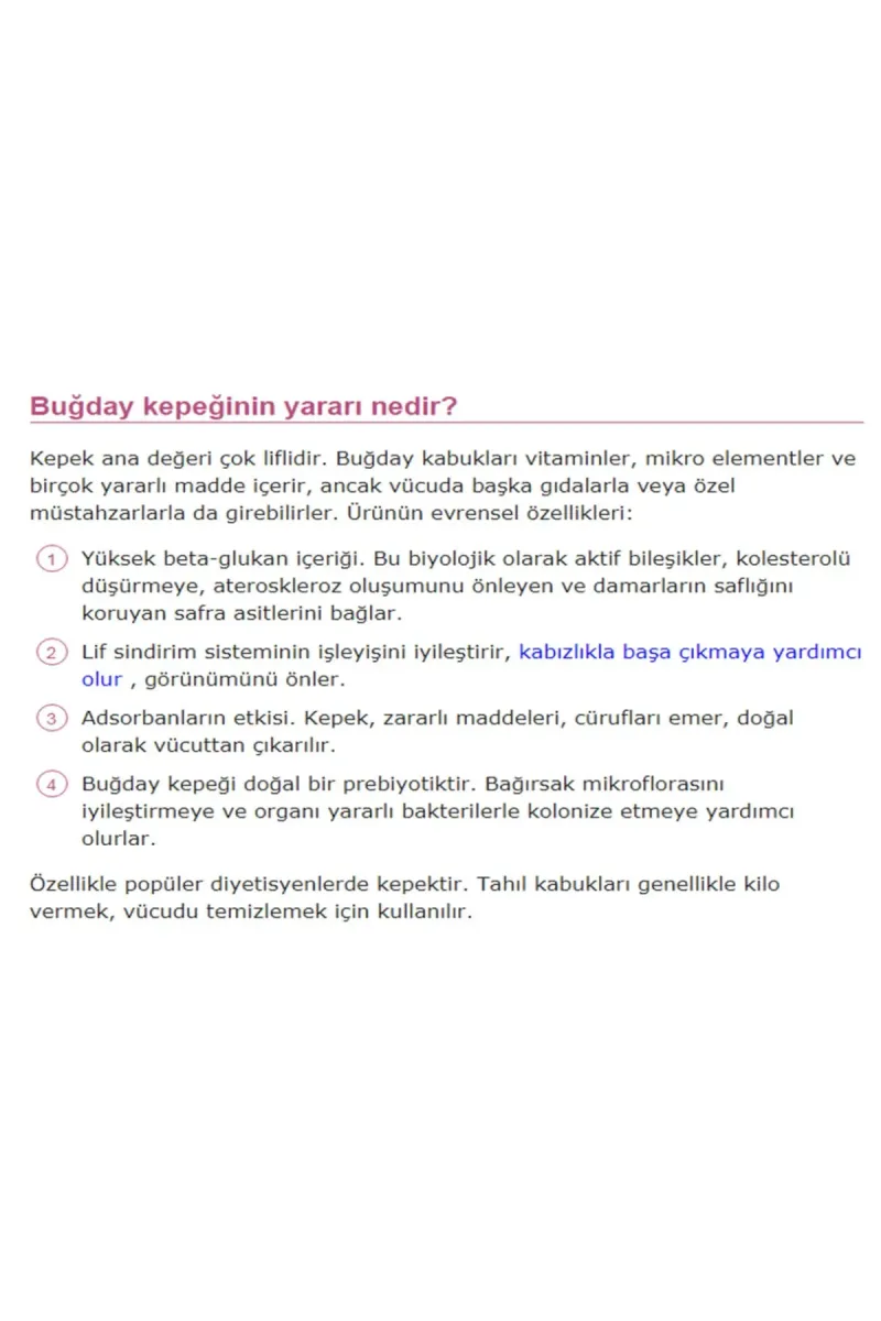 Tarımsal ve Hayvansal Ürünler	4 Kg Buğday Kepeği Doğal Katkısız Lifli Buğday Kepeği görsel 2