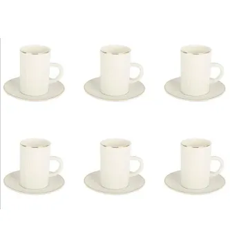 DMSHOME Evdema 6 Lı Double Kahve Fincanı Seti görsel 1