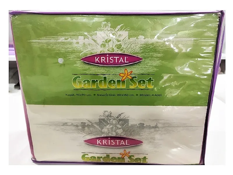 Taç Kristal Bahçe Minder Takımı-Bordo görsel 1