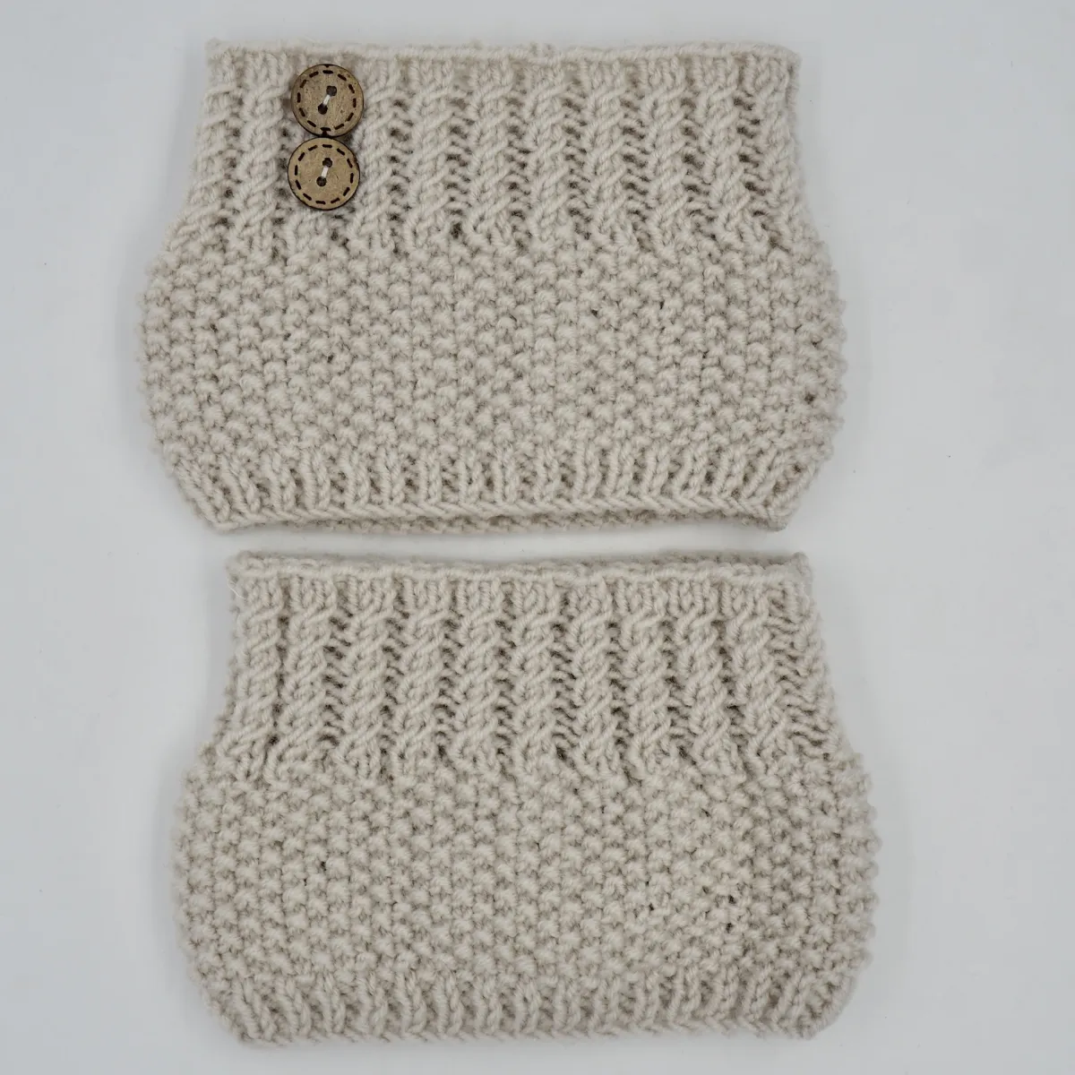 El Örgüsü Bej Bot Manşeti (Boot Cuffs) görsel 2