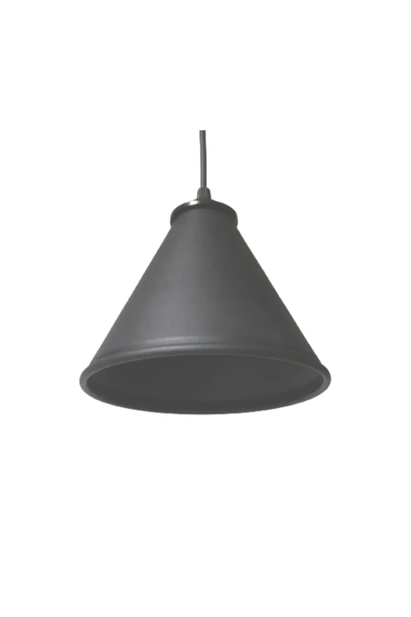 Tekay Aydınlatma Huni siyah metal avize genişlik: 19 cm görsel 1