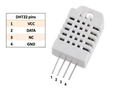 Robotikdevre DHT22 DİJİTAL SICAKLIK VE NEM SENSÖRÜ(ORJİNAL) görsel 1