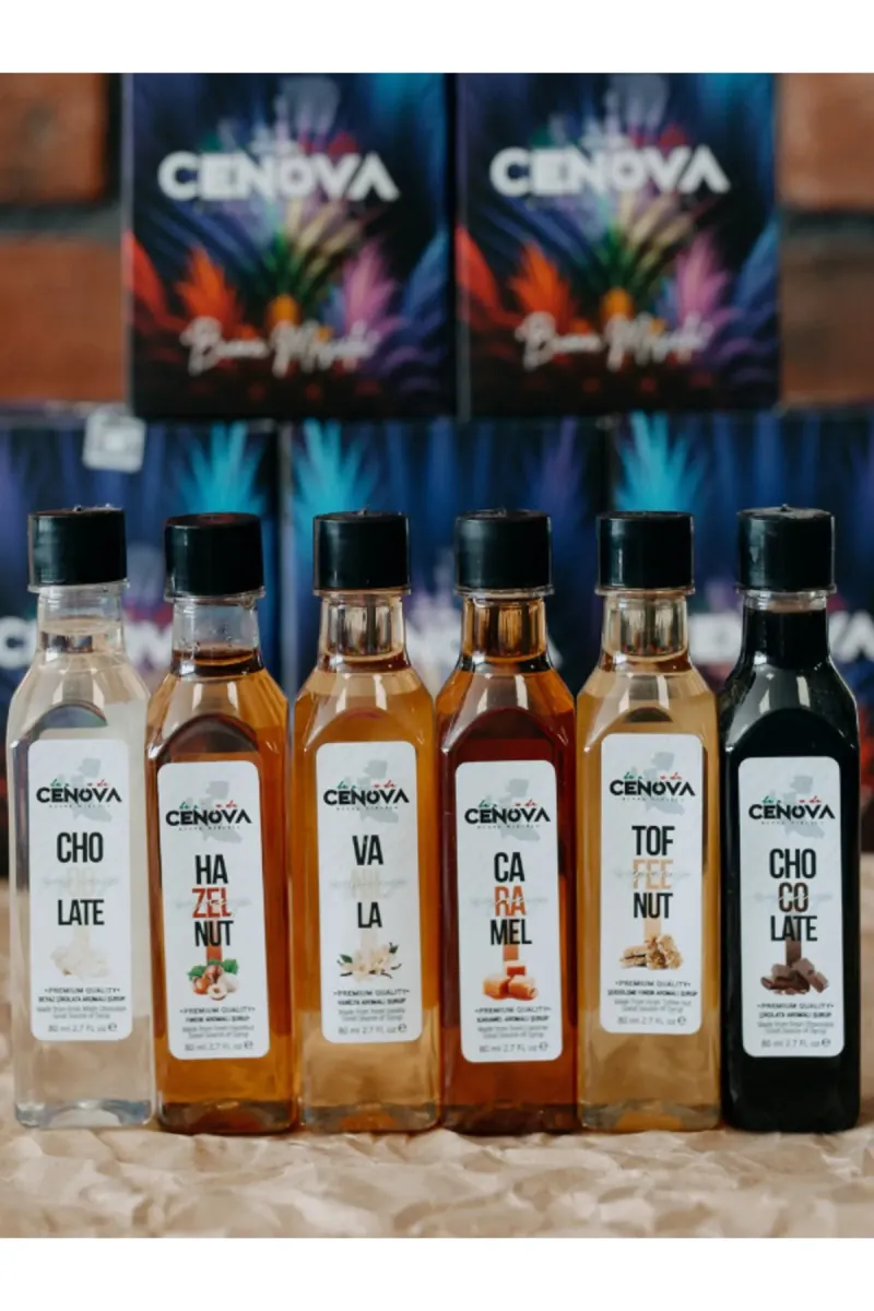 Cenova Kahve Kokteyl Şurubu Özel Seri Cn2 Tanışma Seti 80gr60ml X 6 Adet görsel 3