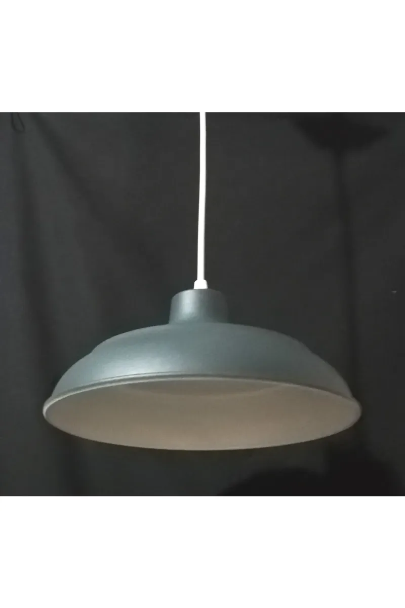 Tekay Aydınlatma Antrasit Metal Avize Çap 25 cm Kafe Pastane Ofis Çocuk Genç Odası görsel 2