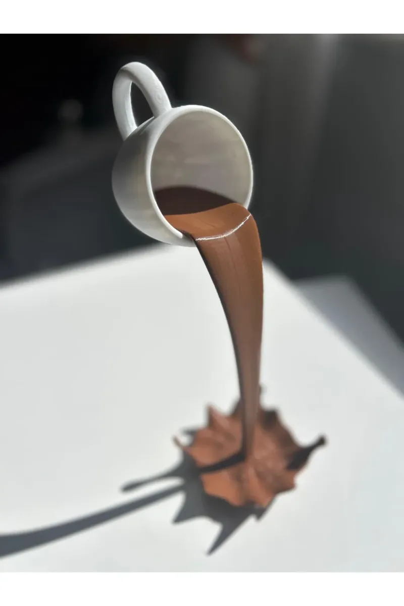 Next 3D Store Dekoratif Dökülen Kahve Figürü - Kahve Köşesi - Coffee Corner görsel 3