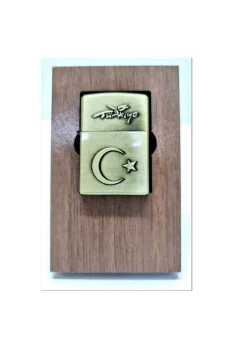 Tesbih Sakarya - Kabartma Türk Bayrak Desenli - Benzin'li tarzı Çakmak görsel 3