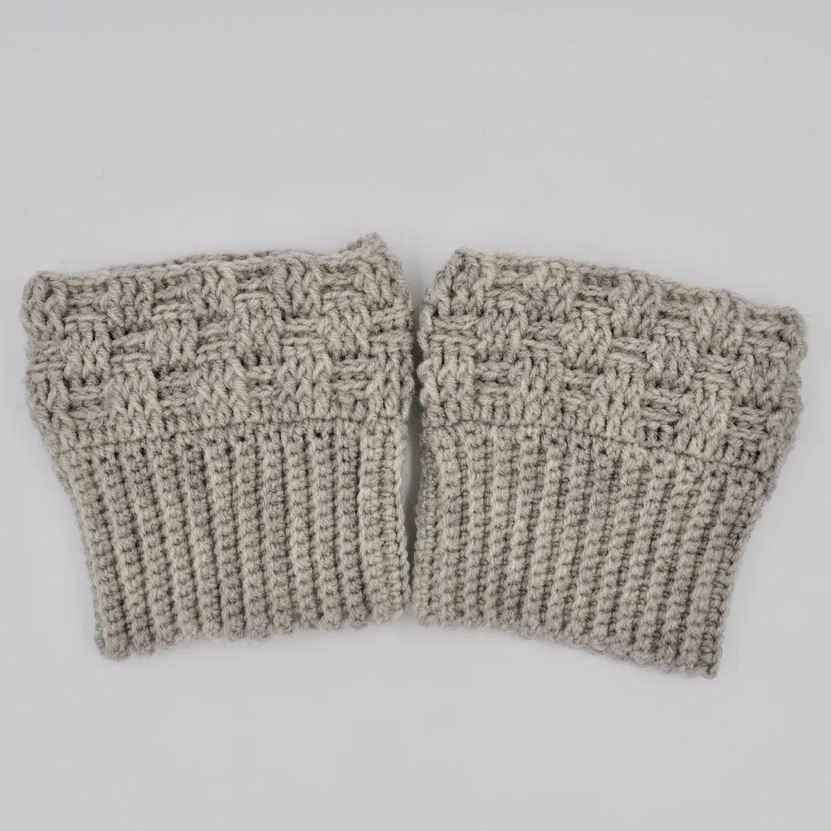El Örgüsü Gri Bot Manşeti (Boot Cuffs) görsel 2