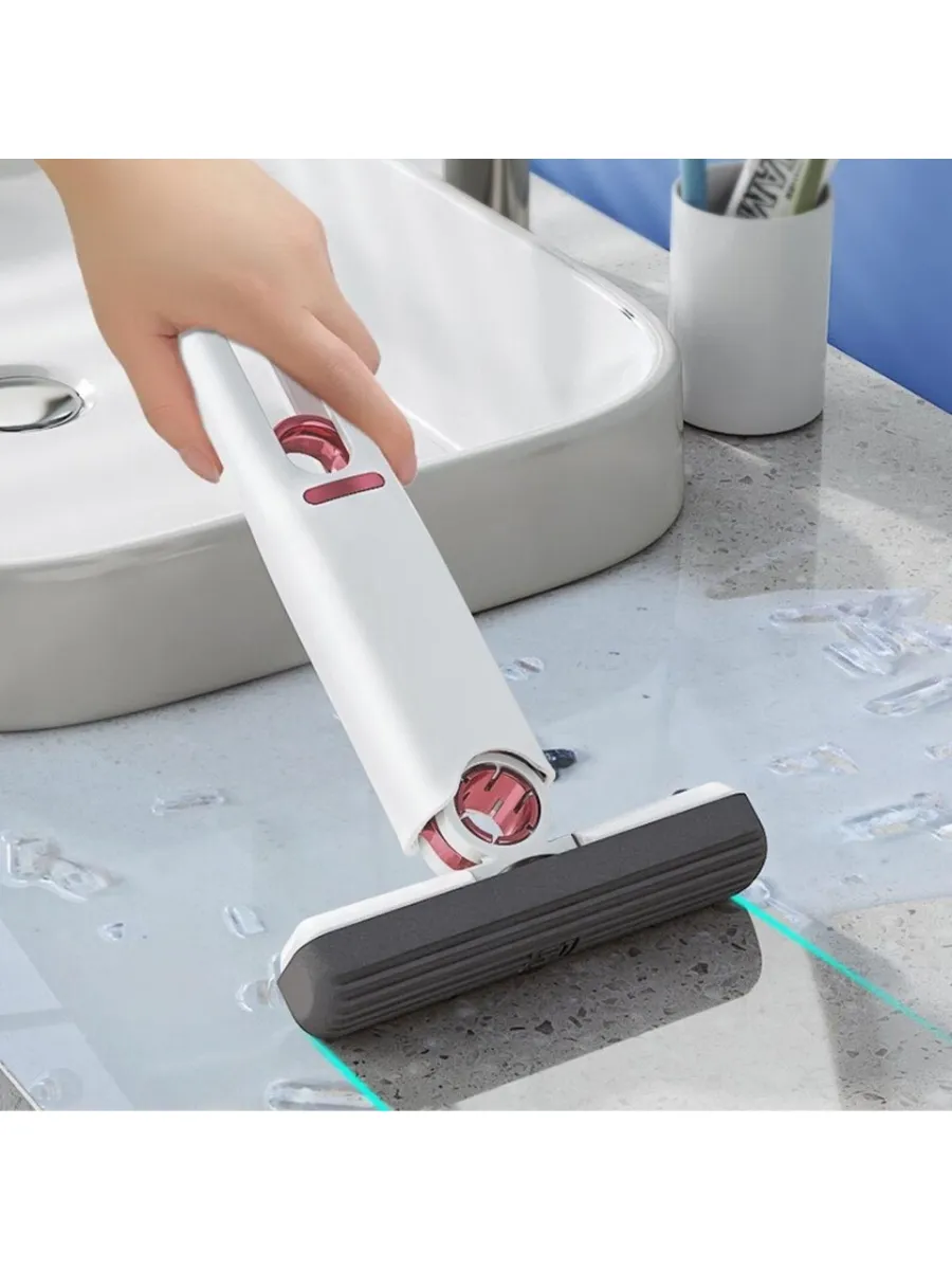 Kendinden Sıkmalı Mini Mop Cam Fayans Mini Temizlik Mopu görsel 2