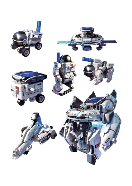 JUPİTER OYUNCAK Güneş Enerjili Robot Kurulum Seti 7X1 Eco-Space görsel 1