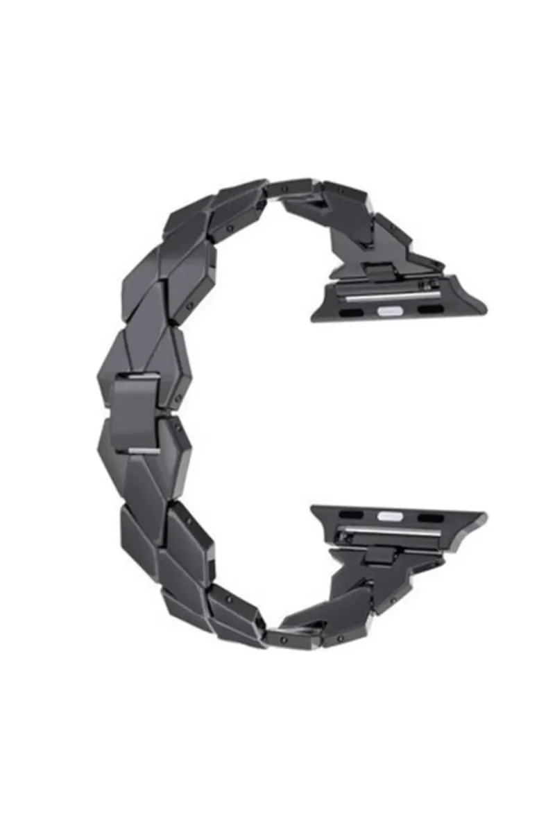 Markacase Watch 1-2-3-4-5-6-7-se 38-40-41 mm Uyumlu Için Metal Hasır Kordon görsel 1