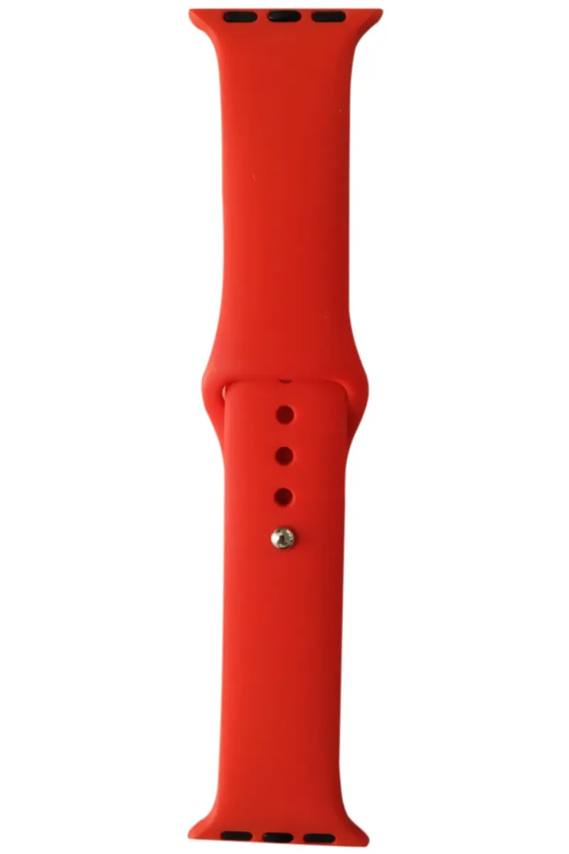 Markacase Watch Series 1 2 3 Için 42 Mm Small Beden(s/m Sıze) Silikon Kordon Kırmızı görsel 1