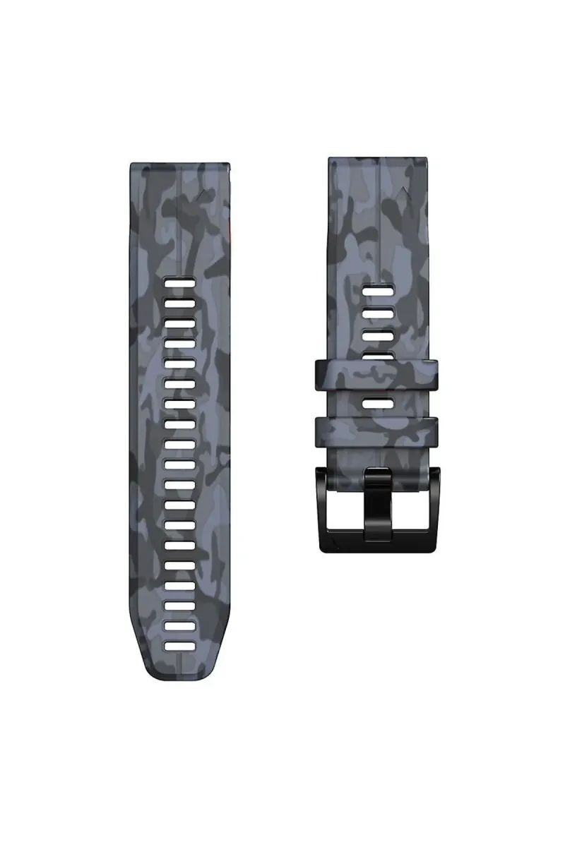Markacase Garmin Quatix 5 (22MM) Kamuflaj Silikon Saat Kordonu görsel 3