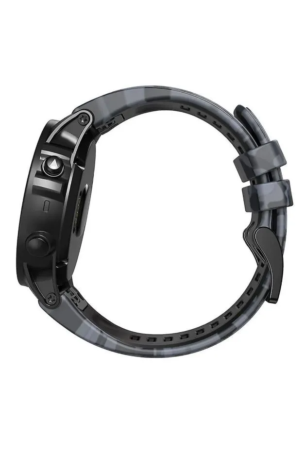 Markacase Garmin Quatix 5 (22MM) Kamuflaj Silikon Saat Kordonu görsel 4