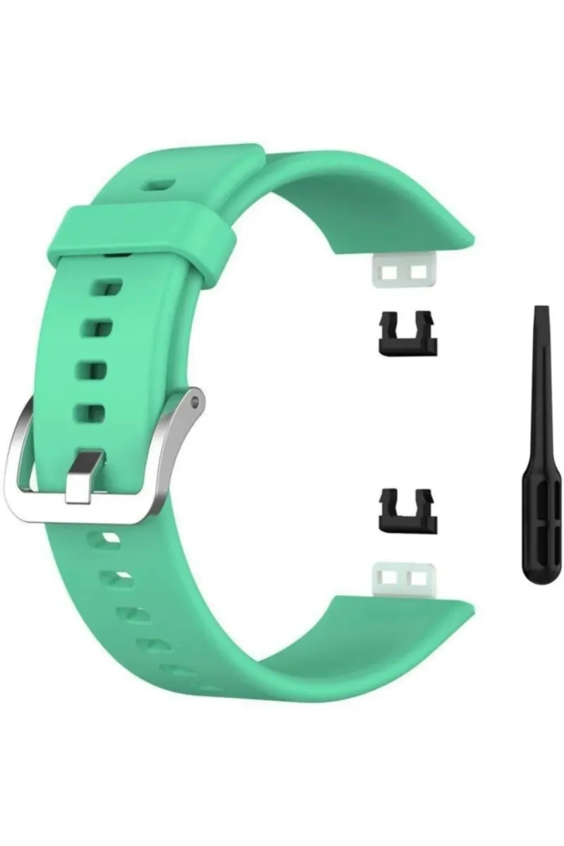 MarkaCase Huawei Watch Fit Elegant Için Silikon Kordon Marine Green görsel 1