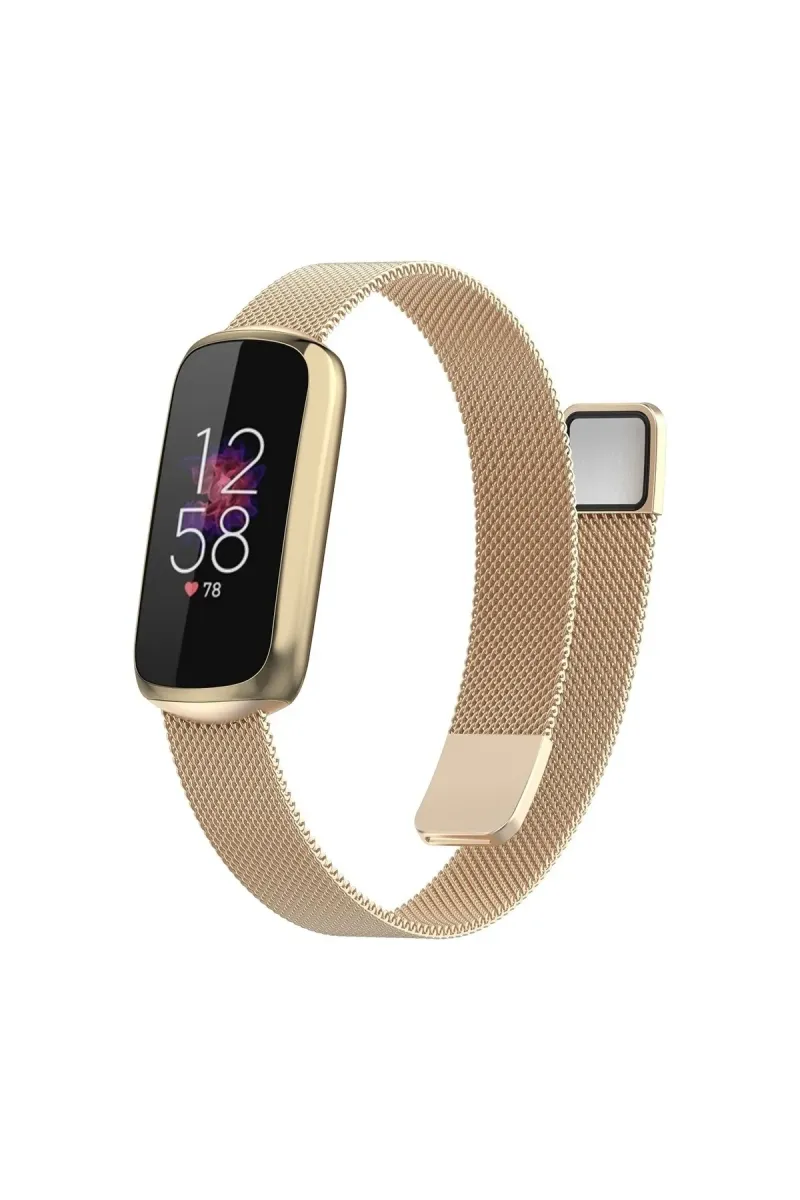 MarkaCase Fitbit Luxe Milanese Metal Manyetik Saat Kordonu görsel 1