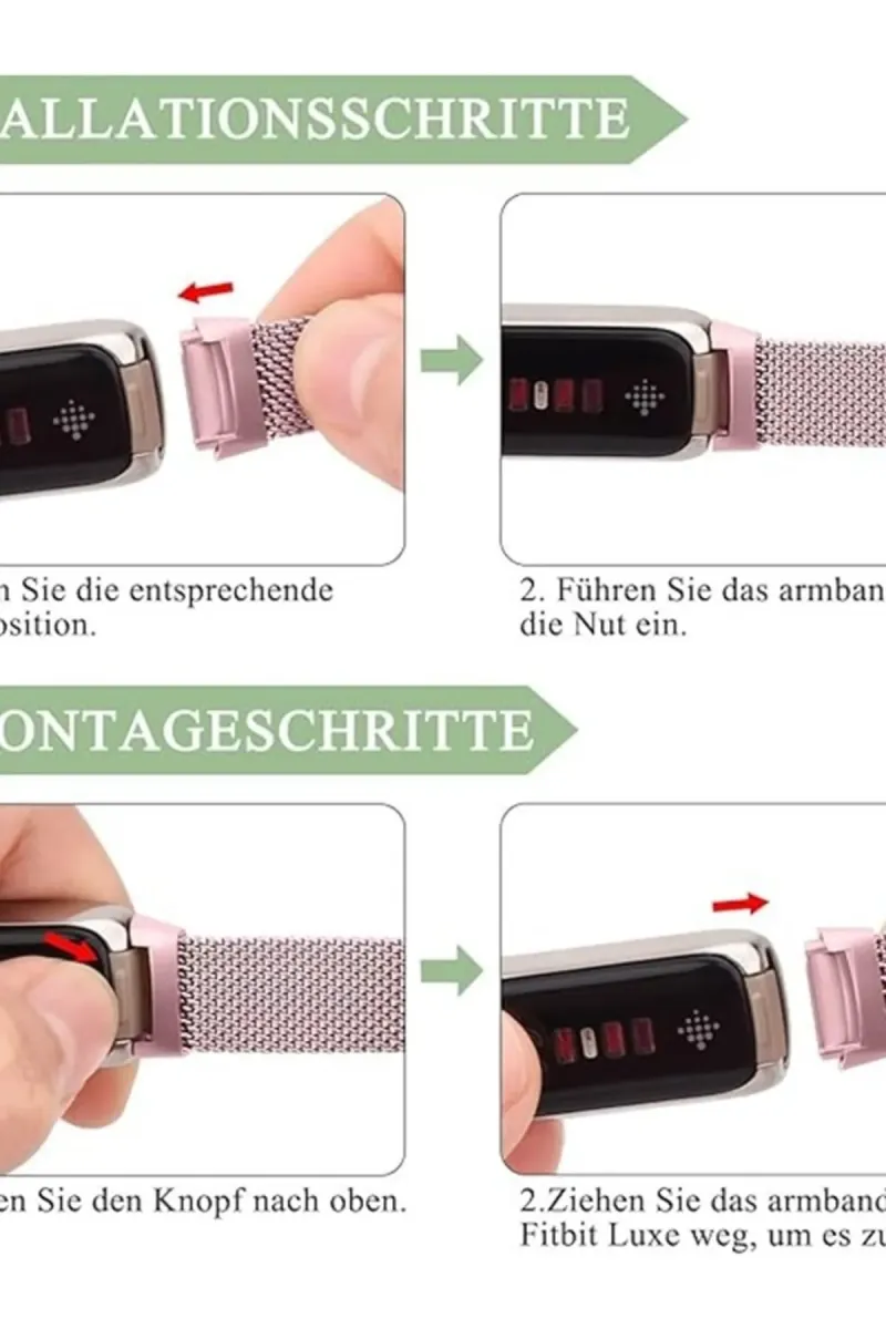 MarkaCase Fitbit Luxe Milanese Metal Manyetik Saat Kordonu Uyumlu görsel 3
