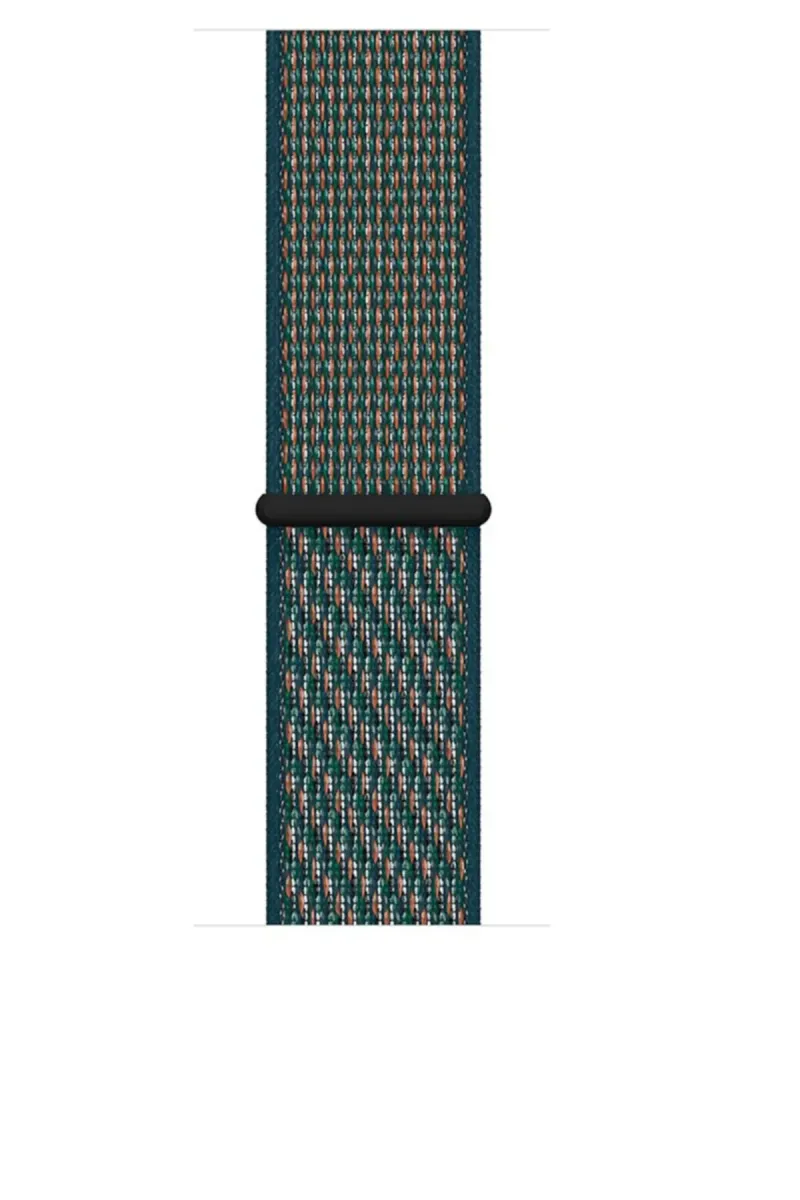 MarkaCase Fossil Watch Gen 6 Uyumlu Dokuma Kordon Hiper Kırmızı/neptün Yeşili görsel 1