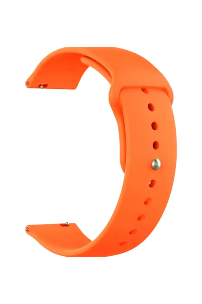 MarkaCase Fossil Watch Gen 6 Için Spor Silikon Kordon Turuncu görsel 1