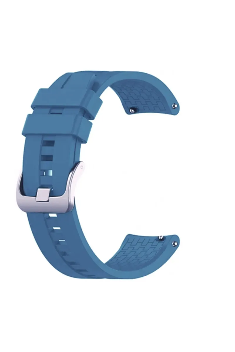 MarkaCase Fossil Watch Gen 6 Için Silikon Kordon Kayış Mavi görsel 1