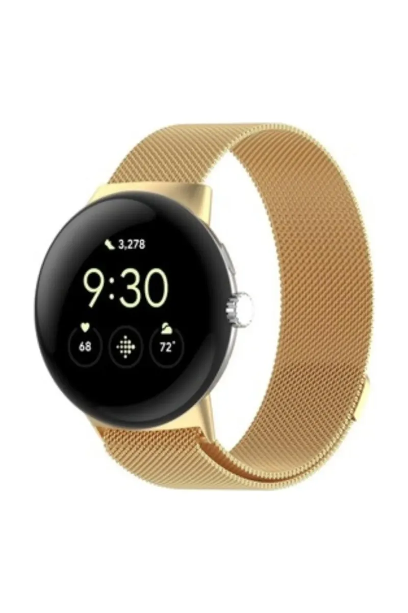 MarkaCase Google Pixel Watch Için Milanese Paslanmaz Çelik Metal Saat Kordonu görsel 1