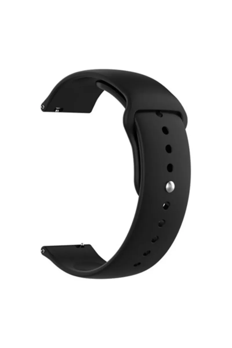 MarkaCase Fossil Watch Gen 6 Için Spor Silikon Kordon Siyah