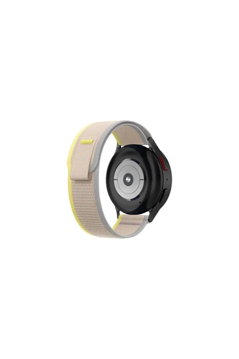 MarkaCase Amazfit Gtr 2 Klasik İçin Trail Kordon 22MM - Krem/Sarı görsel 2