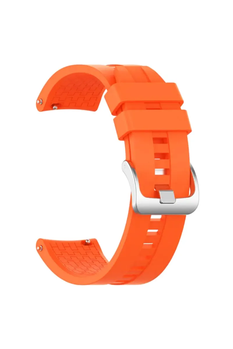 MarkaCase Fossil Watch Gen 6 Için Silikon Kordon Kayış Turuncu görsel 1