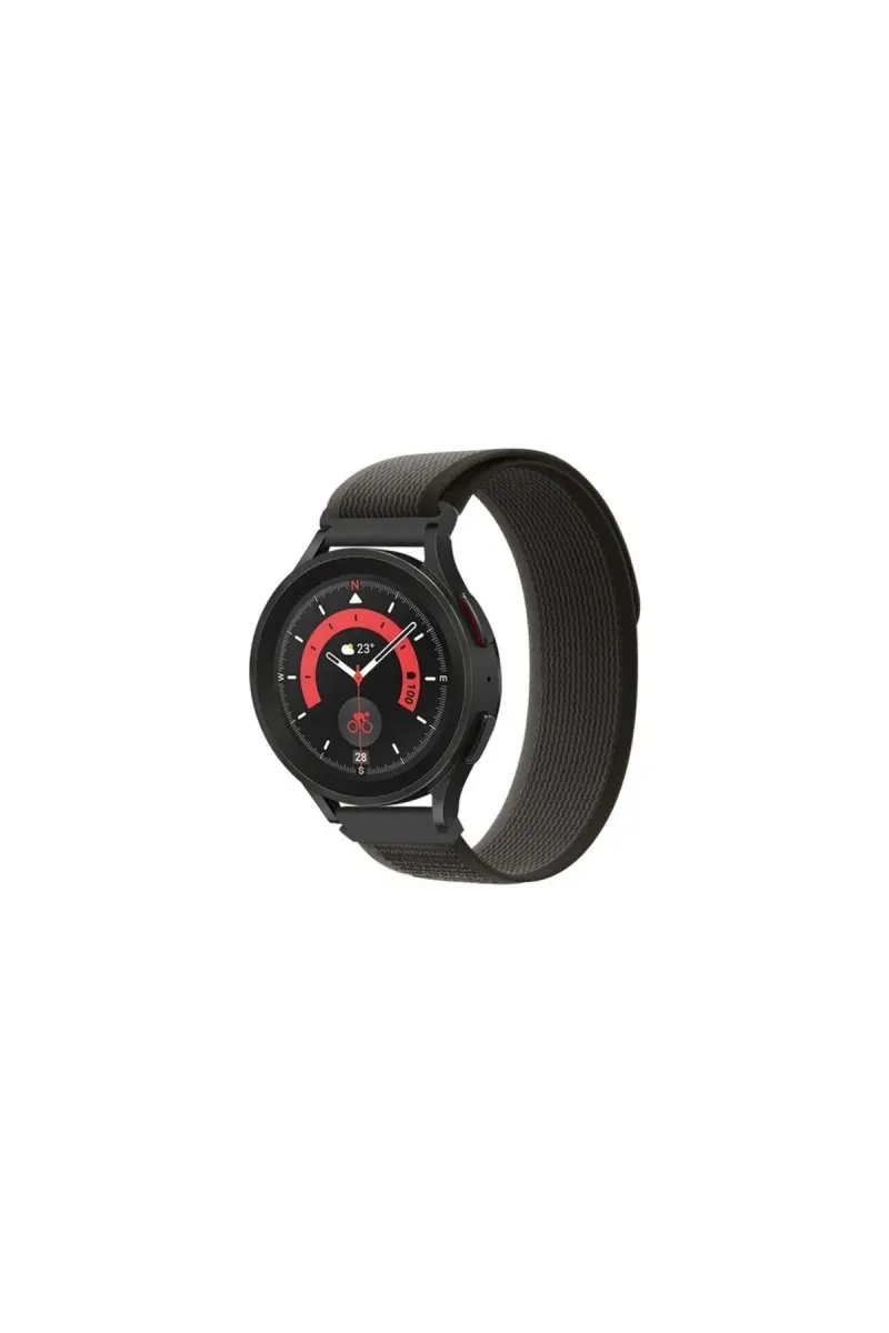 MarkaCase Amazfit Pace İçin Trail Kordon 22MM - Siyah/Gri görsel 1