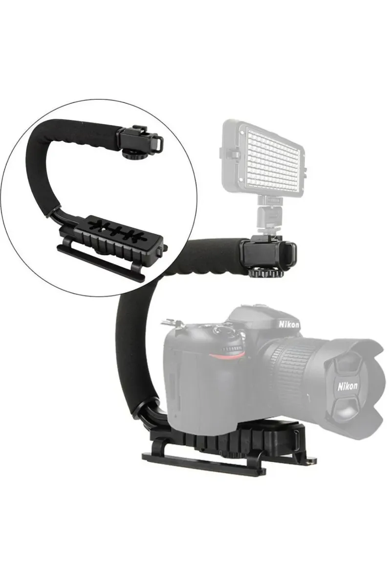 MarkaCase VH01 DSLR C Stabilizer Gimbal Foto Video Kamera Sabitleciyi Titreşim Engelleyici görsel 2