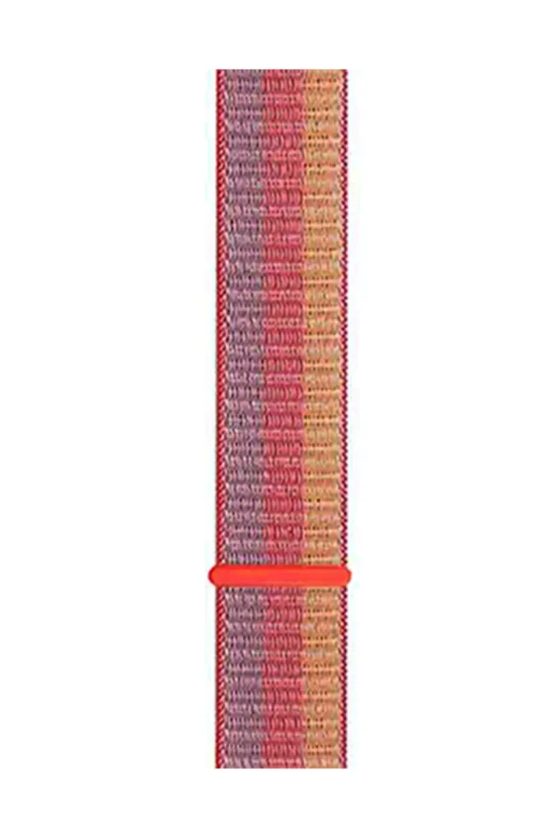MarkaCase Fossil Watch Gen 6 Için Dokuma Kordon Kırmızı Çizgili görsel 1