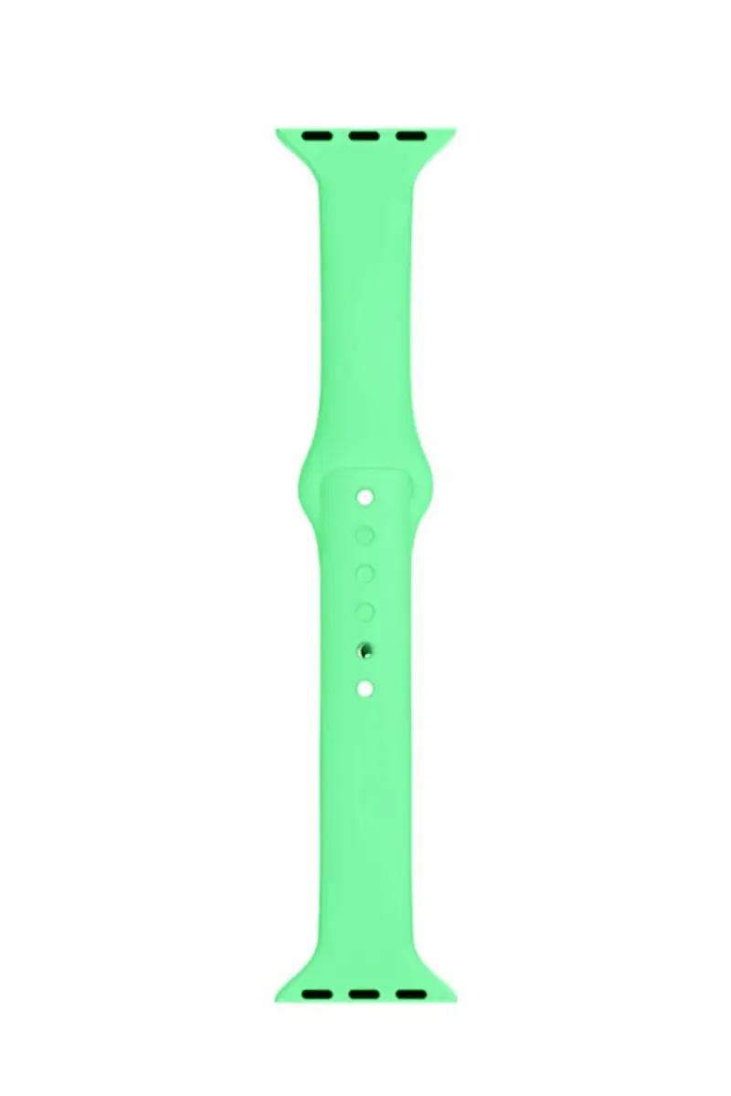 Markacase Apple Watch Seri 1 2 3 Için 38 Mm Slim Silikon Kordon Kayış Marine Green görsel 1