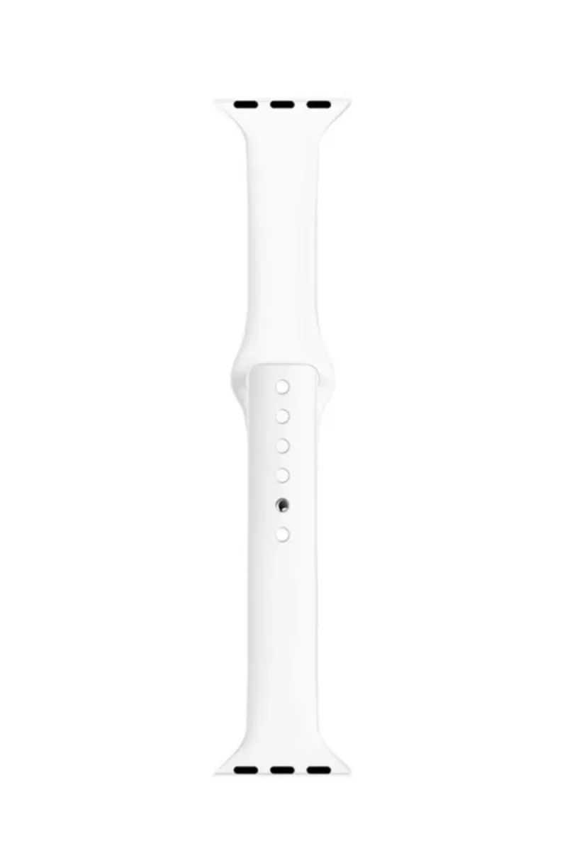 MarkaCase Apple Watch Seri 4 5 6 Için 40 Mm Slim Silikon Kordon Beyaz