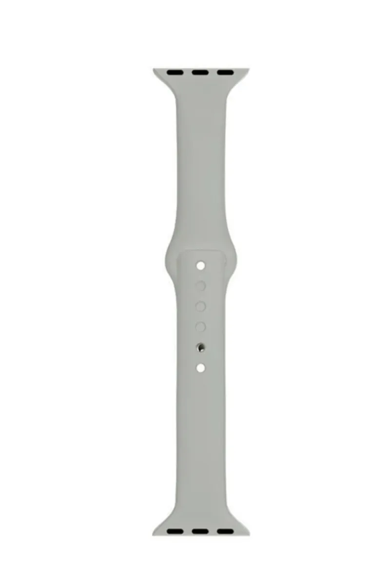 MarkaCase Apple Watch Seri 4 5 6 Için 44 Mm Slim Silikon Kordon Gri görsel 1