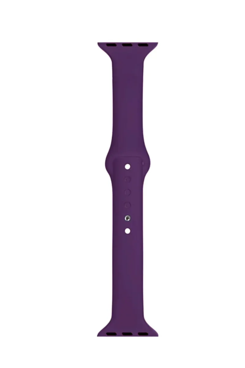 MarkaCase Apple Watch Seri 4 5 6 Için 44 Mm Slim Silikon Kordon Mor görsel 1