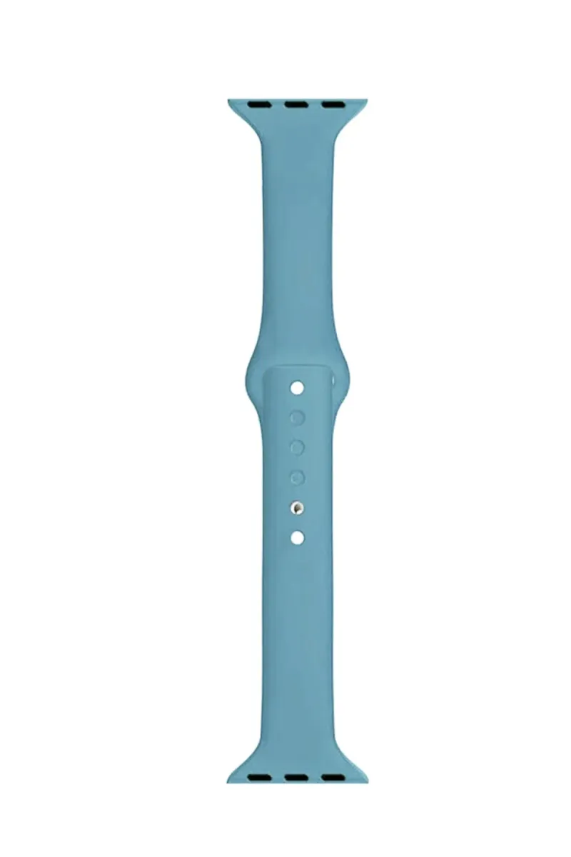 MarkaCase Apple Watch Seri 4 5 6 Için 44 Mm Slim Silikon Kordon Açık Mavi görsel 1