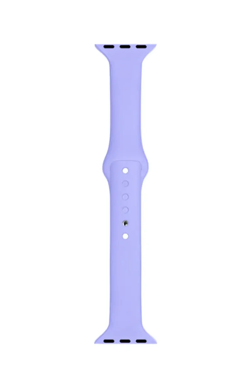 MarkaCase Apple Watch Seri 1 2 3 Için 38 Mm Slim Silikon Kordon Kayış Lila görsel 1