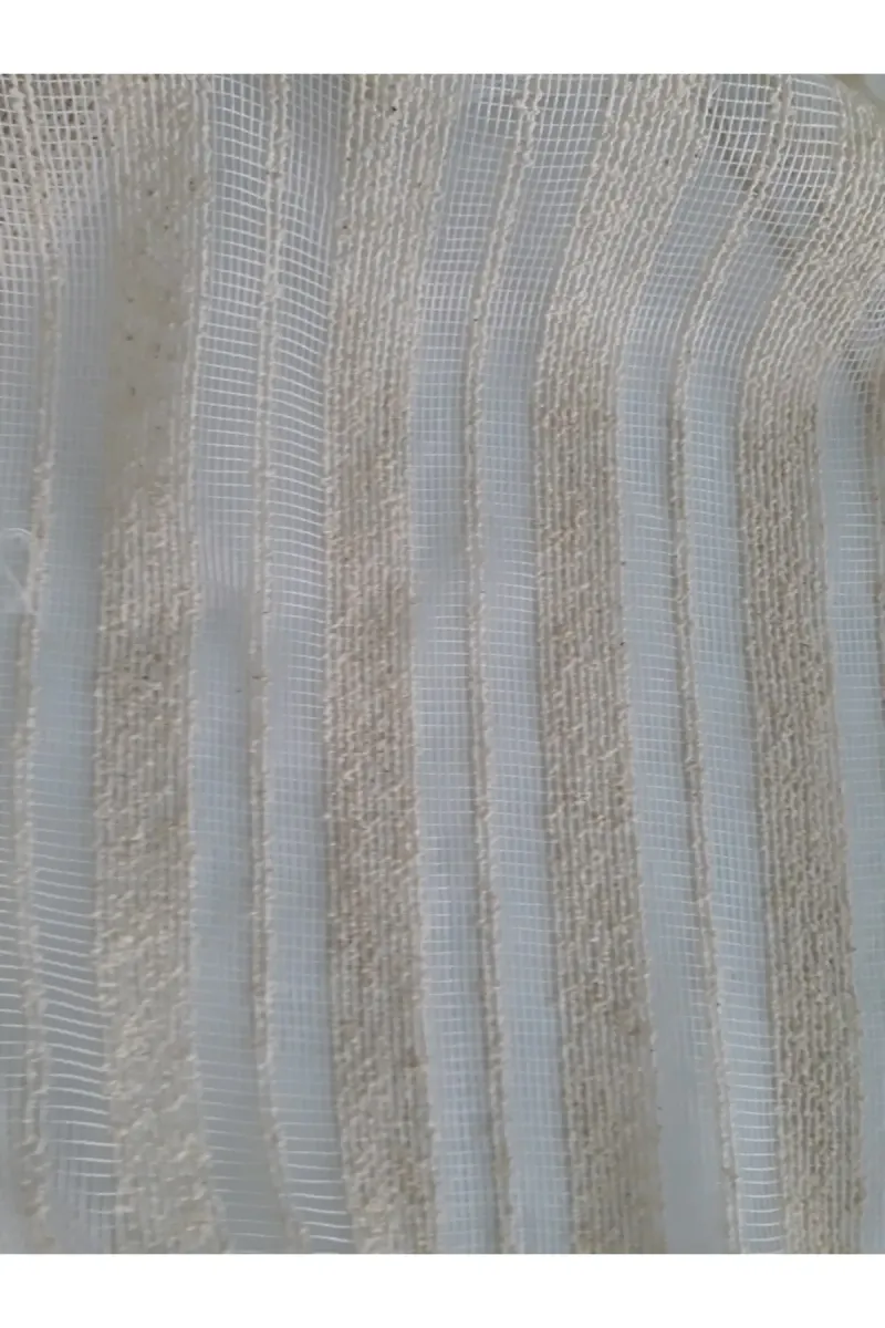 Buldan Concept Buldan Çizgili Tül Perde 220x200 cm görsel 6