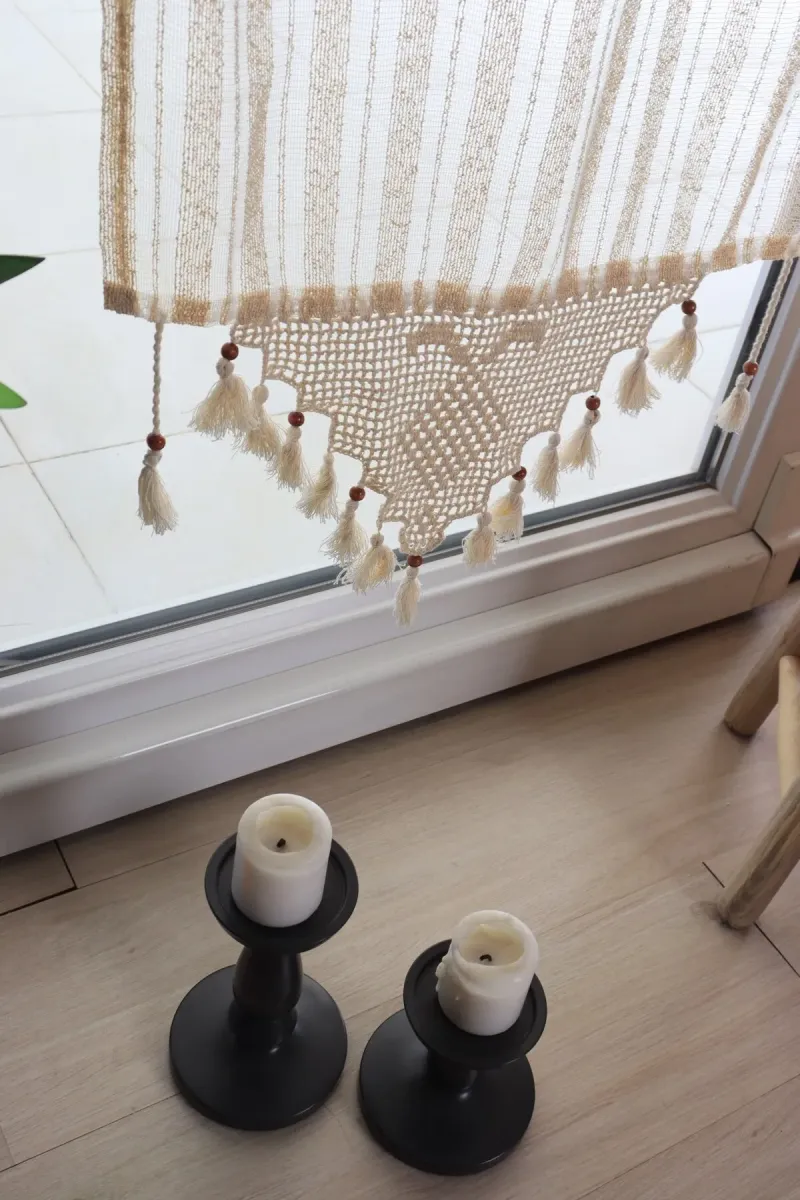 Buldan Concept Buldan Çizgili Tül Perde 300x220 Cm görsel 3