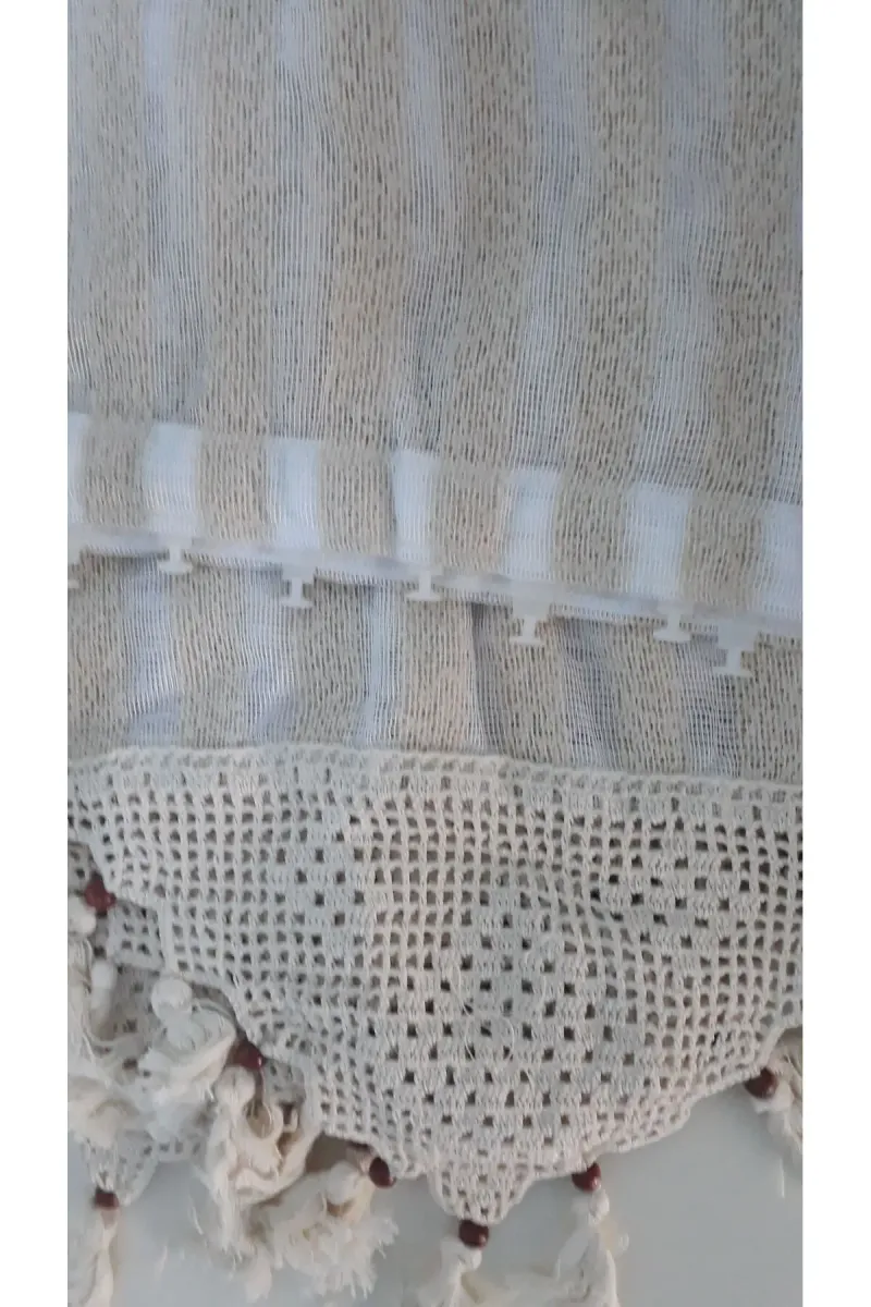 Buldan Concept Buldan Çizgili Tül Perde 300x220 Cm görsel 4