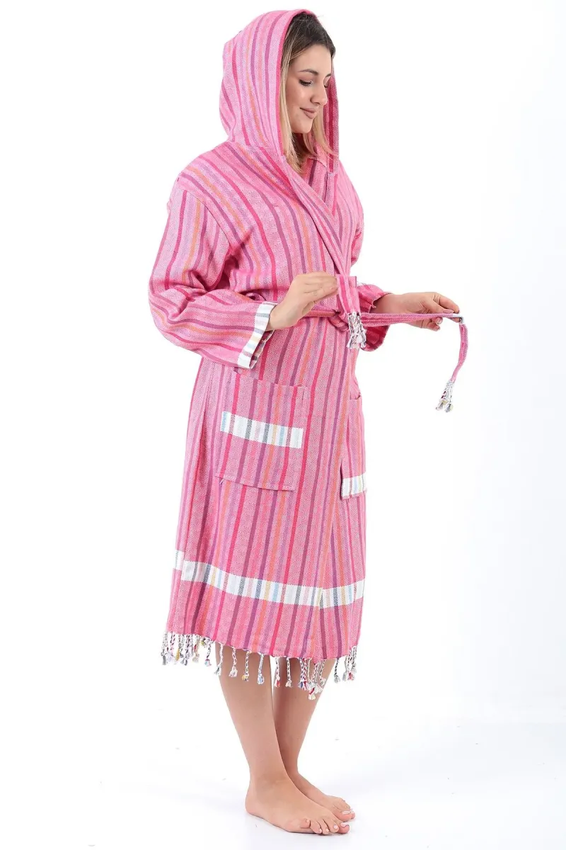 Buldan Concept Sunaz Peştemal Bornoz Pembe görsel 3